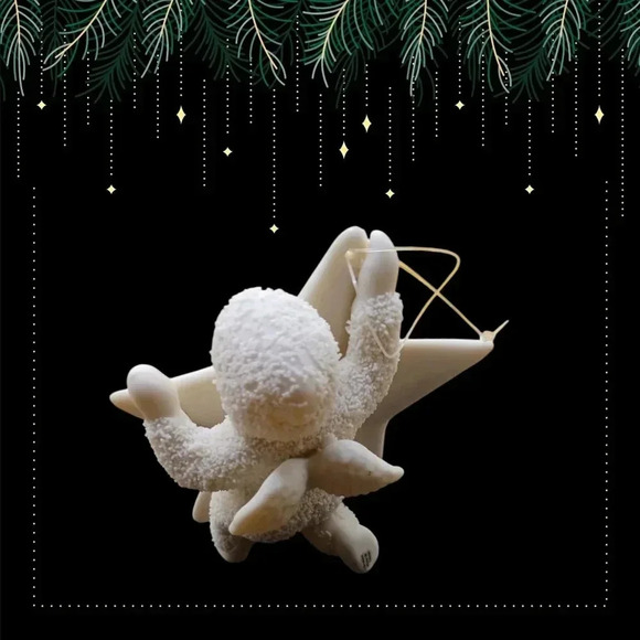 Department 56 snowbabies lot of 6 christmas figurines beige color - Picture 4 of 13